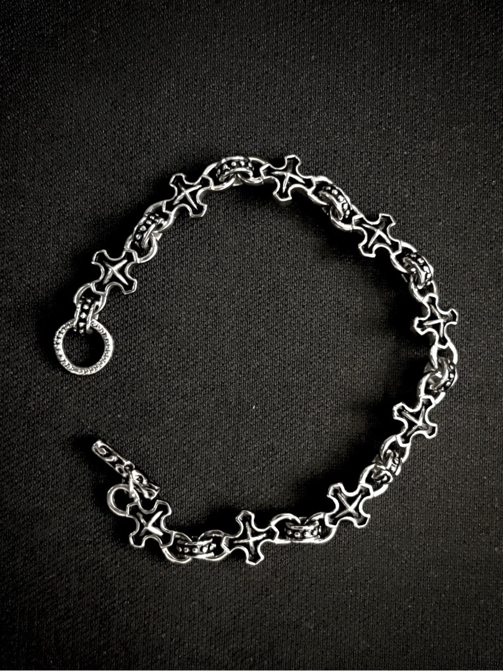 Silver gothic bracelet